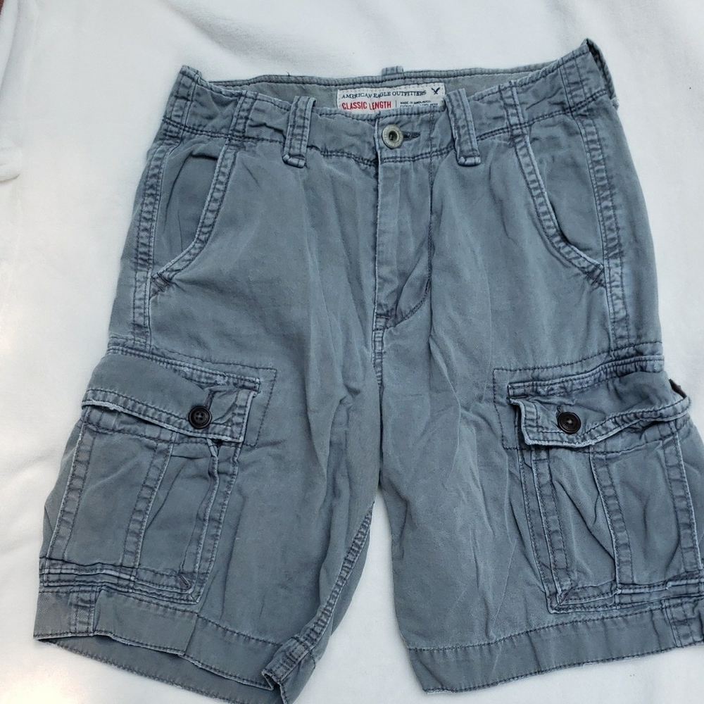 American Eagle Classic Gray Cargo Shorts